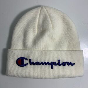 ⭐️Champion close-fit cotton ribbed white beanie hat